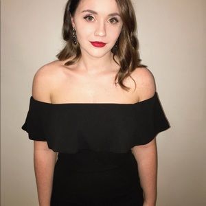 DYNAMITE Bodycon Midi off the shoulder LBD